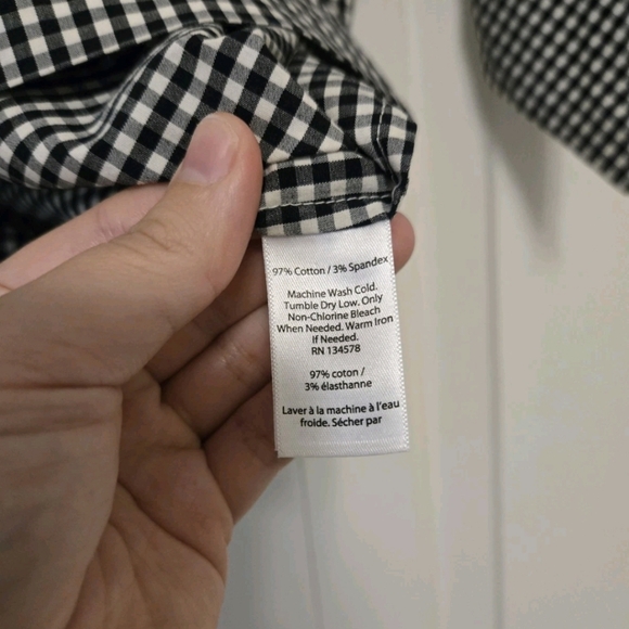 Vineyard Vines Womens Gingham One Shoulder Ruffle Top Size 6 - Picture 5 of 6